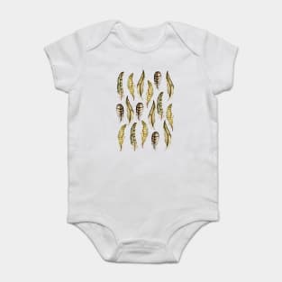 Watercolor feathers Baby Bodysuit
